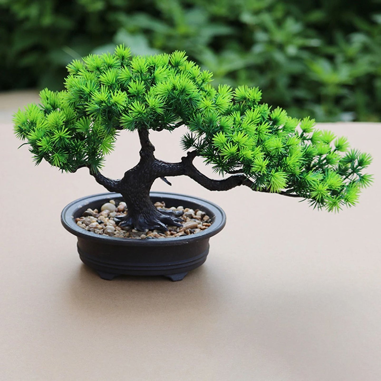 Artificial Bonsai Tree Japanese Pine Mini Plant Decor for Desk and Home