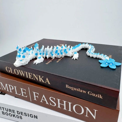 3D Printed Cherry Blossom Dragon Movable Figure Decor