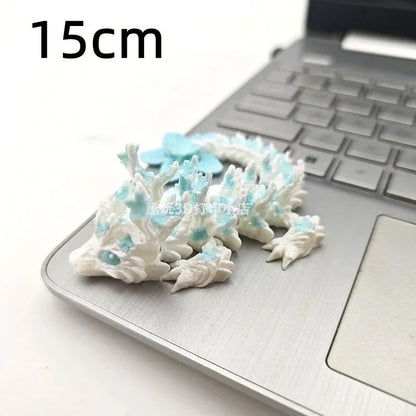 3D Printed Cherry Blossom Dragon Movable Figure Decor