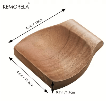KemoRela Wooden Spoon Rest & Utensil Holder – Heat-Resistant Kitchen Tool Organizer
