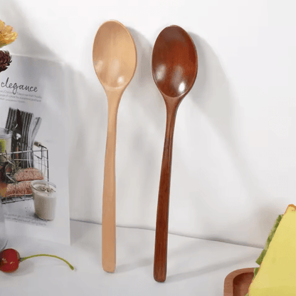 PureWood Kitchen Spoon Set – Natural Wooden Cooking & Serving Utensils