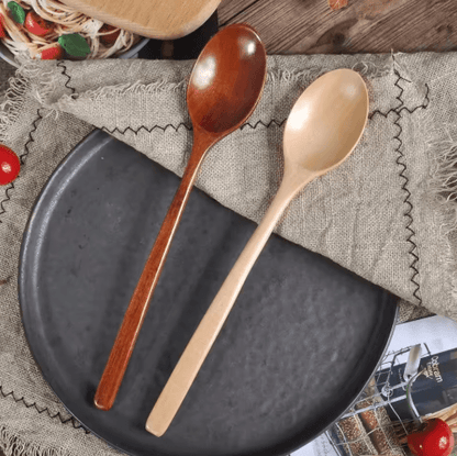 PureWood Kitchen Spoon Set – Natural Wooden Cooking & Serving Utensils