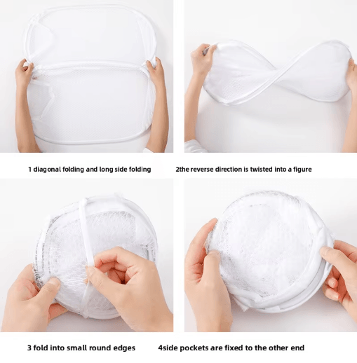 AirFold Pop-Up Laundry Basket Large Capacity Foldable Mesh Hamper