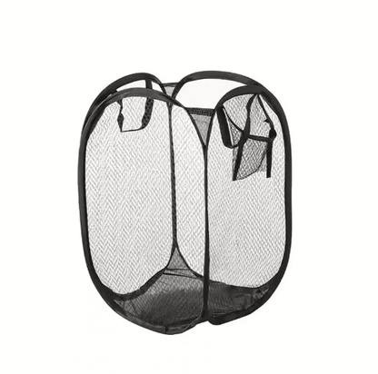 AirFold Pop-Up Laundry Basket Large Capacity Foldable Mesh Hamper