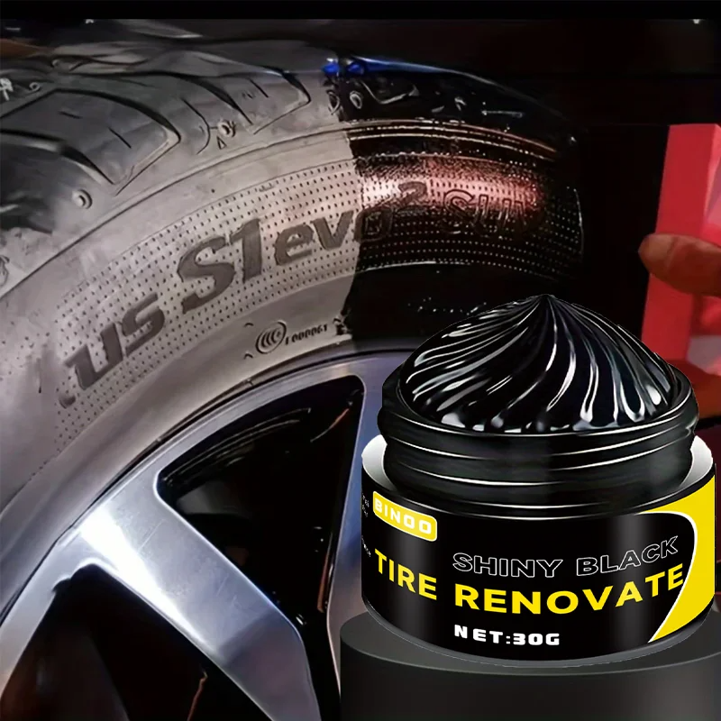 Black Shiny Tire Wax Long Lasting Protection and Repair for All Tires