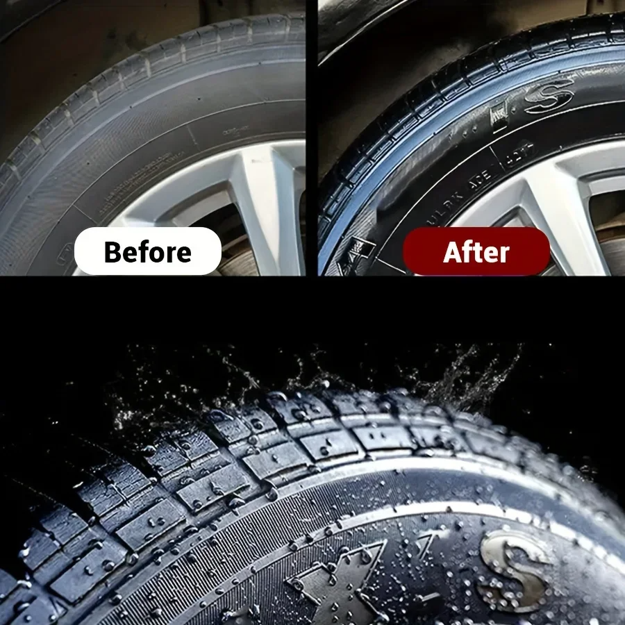 Black Shiny Tire Wax Long Lasting Protection and Repair for All Tires