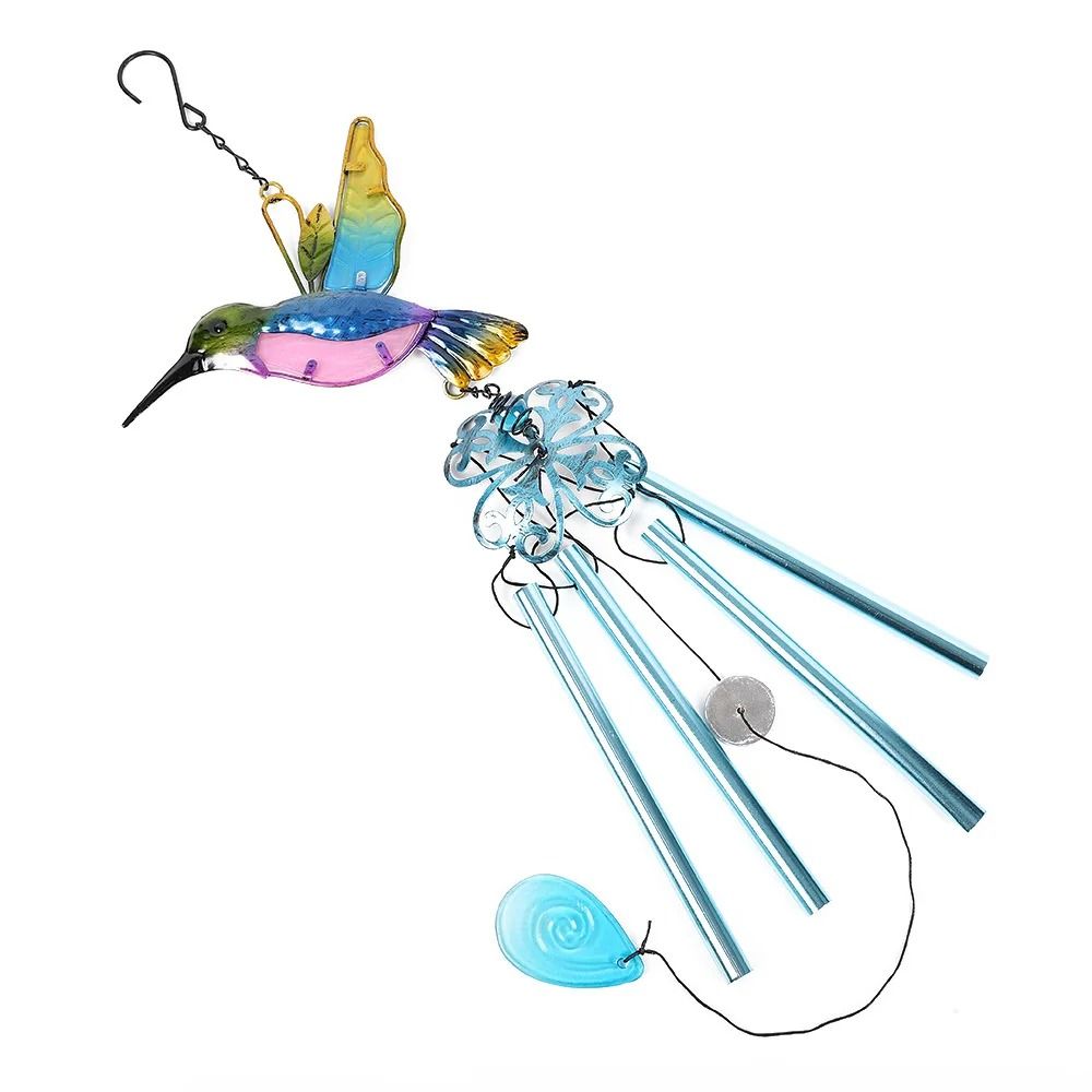 Hummingbird Dragonfly Wind Chime Metal Wind Chimes Outdoor Garden Hanging Decor
