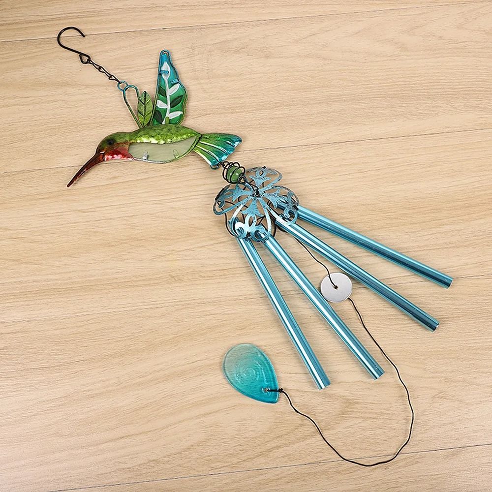 Hummingbird Dragonfly Wind Chime Metal Wind Chimes Outdoor Garden Hanging Decor