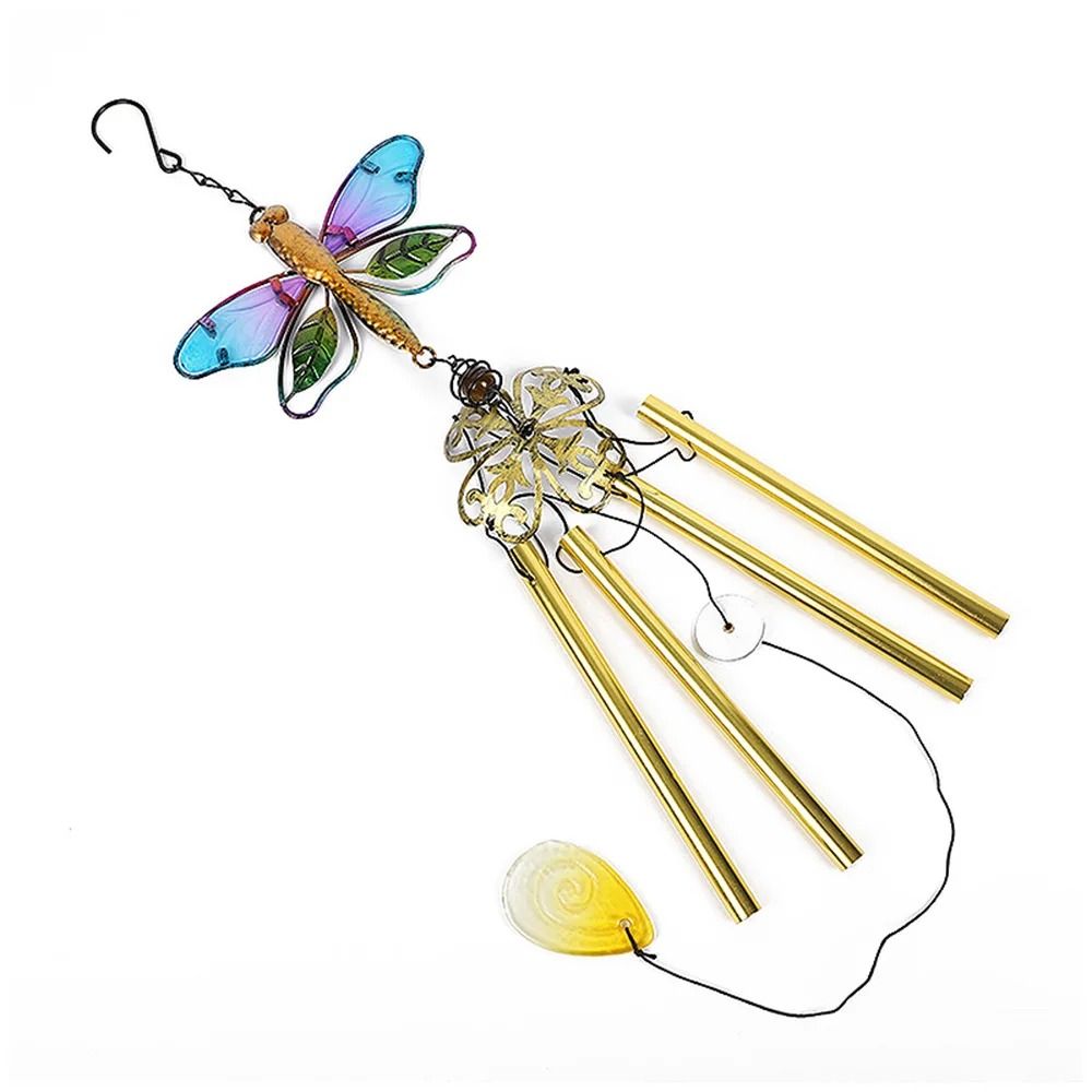 Hummingbird Dragonfly Wind Chime Metal Wind Chimes Outdoor Garden Hanging Decor