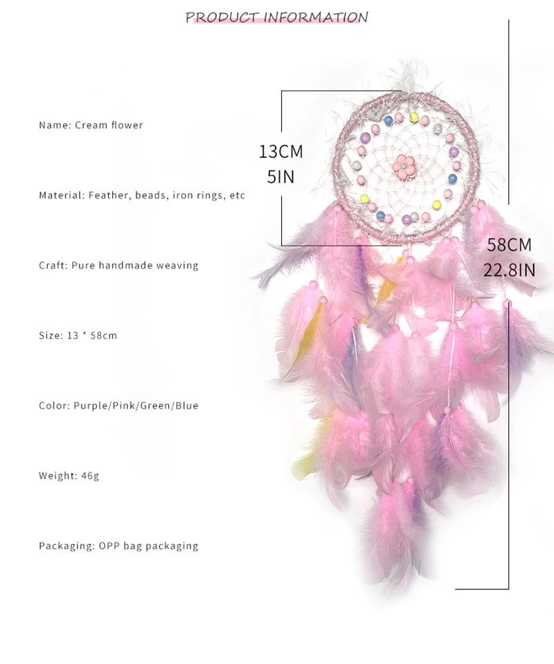 Handmade Dream Catcher Wind Chime Hanging Decor