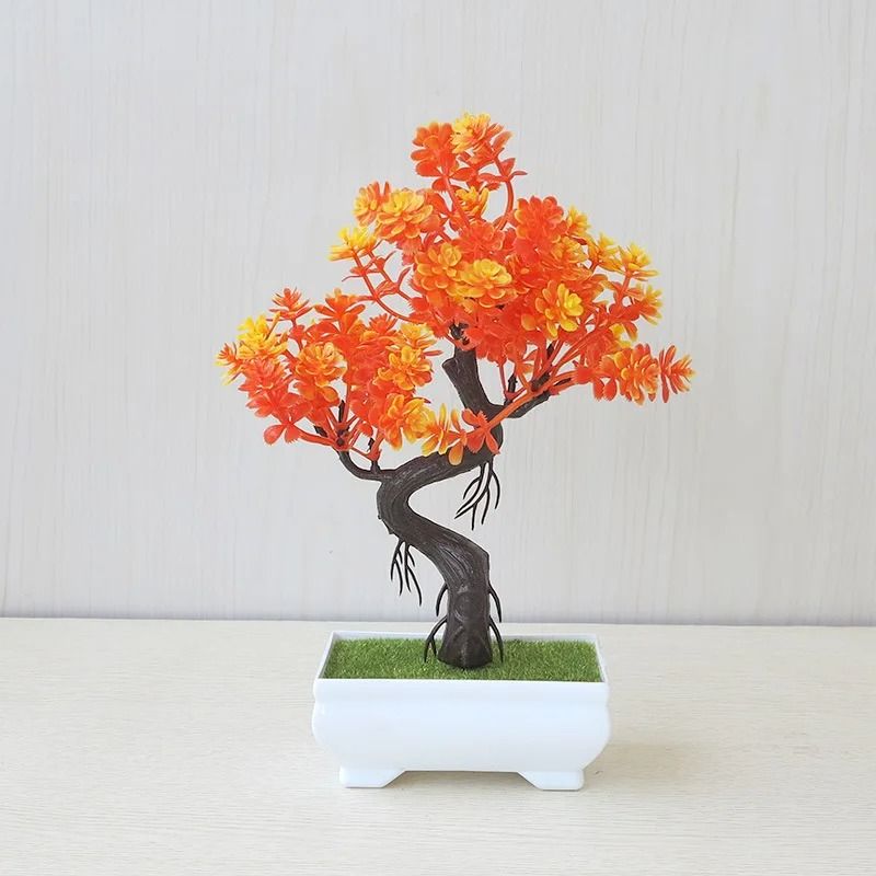 Artificial Bonsai Plant Mini Potted Tree Tabletop Decor