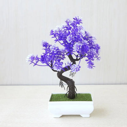 Artificial Bonsai Plant Mini Potted Tree Tabletop Decor