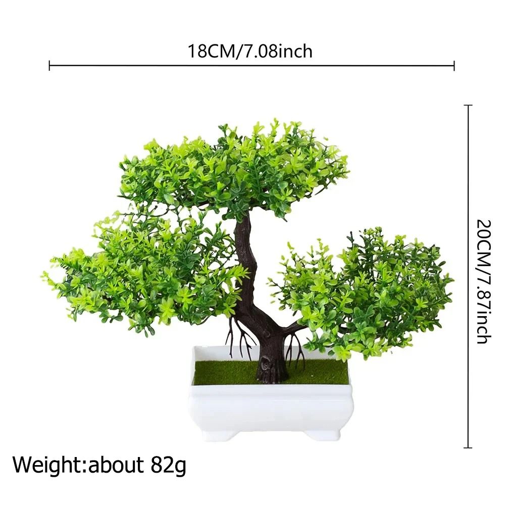 Artificial Bonsai Plant Mini Potted Tree Tabletop Decor