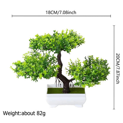 Artificial Bonsai Plant Mini Potted Tree Tabletop Decor