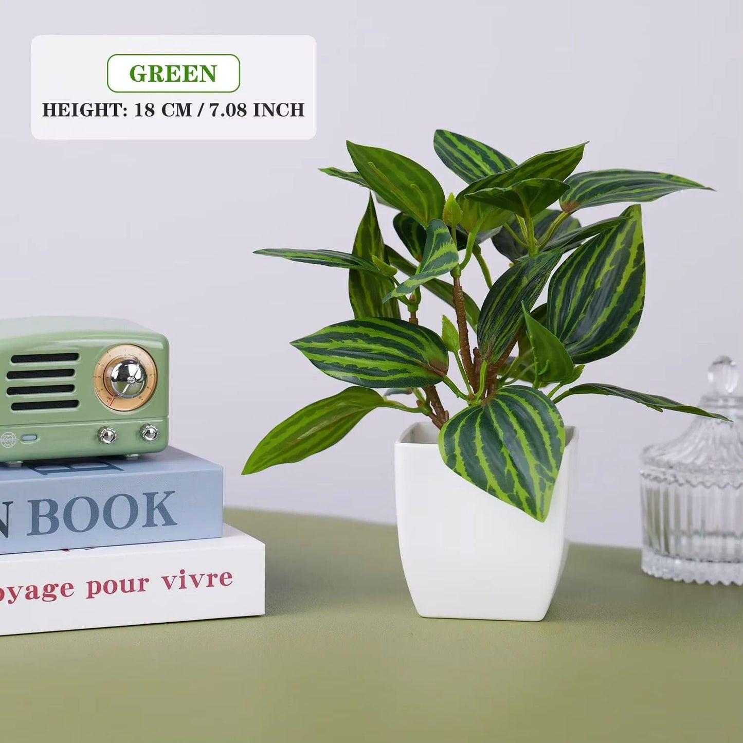 Artificial Bonsai Plant Mini Potted Tree Tabletop Decor