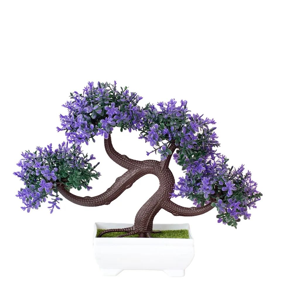 Artificial Bonsai Plant Mini Potted Tree Tabletop Decor