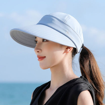 Wide Brim Sun Hat for Women with UV Protection Adjustable Foldable Travel Beach Hat