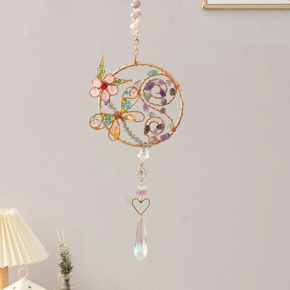 Crystal Wind Chime Sun Catcher Prism Hanging Moon Sun Decor