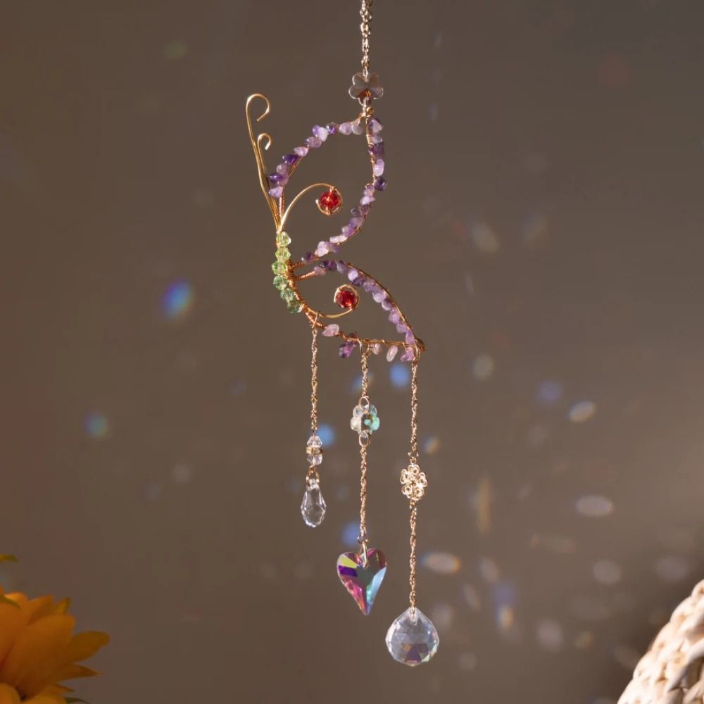 Crystal Wind Chime Sun Catcher Prism Hanging Moon Sun Decor