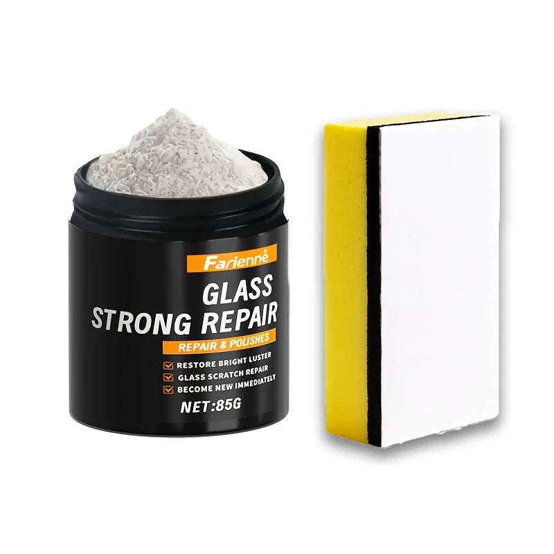 CrystalClear Glass Scratch Remover Powder for Windshield and Mirror Repair