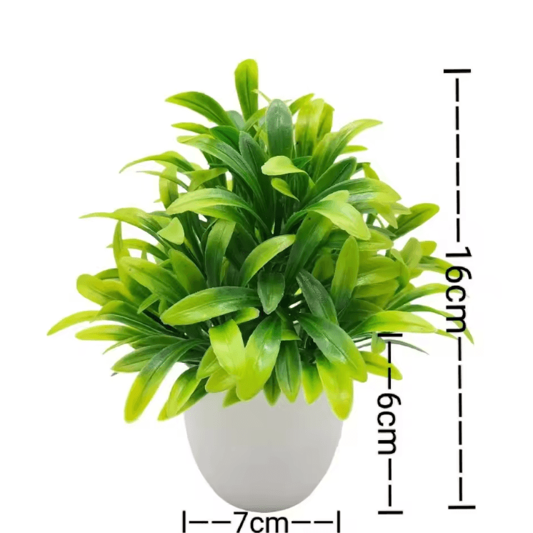 Mini Artificial Potted Flower Bonsai Realistic Fake Plant Decor for Home & Desk