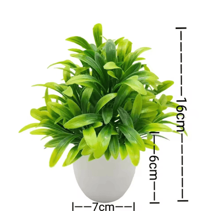 Mini Artificial Potted Flower Bonsai Realistic Fake Plant Decor for Home & Desk
