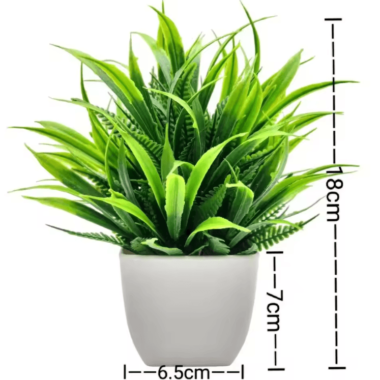 Mini Artificial Potted Flower Bonsai Realistic Fake Plant Decor for Home & Desk