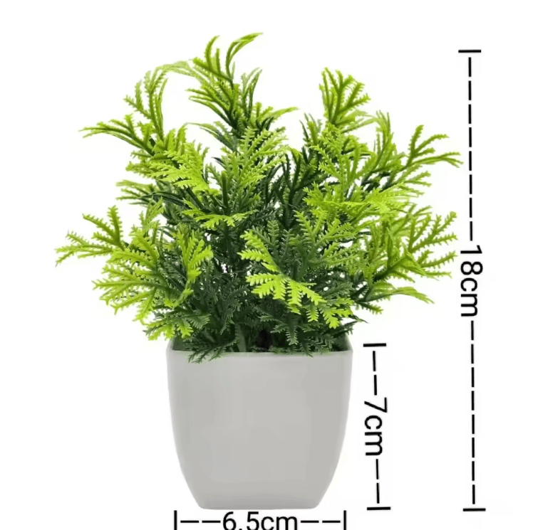 Mini Artificial Potted Flower Bonsai Realistic Fake Plant Decor for Home & Desk