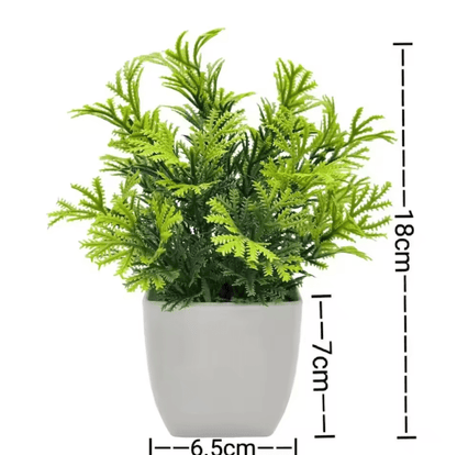 Mini Artificial Potted Flower Bonsai Realistic Fake Plant Decor for Home & Desk