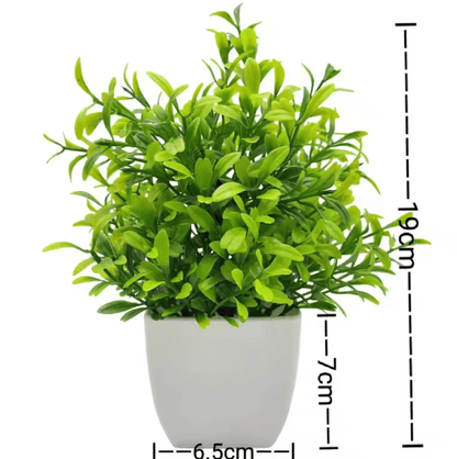 Mini Artificial Potted Flower Bonsai Realistic Fake Plant Decor for Home & Desk