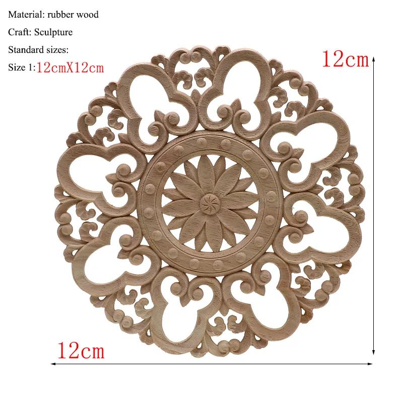 Vintage Floral carved wood applique for Furniture, Frames and Doors