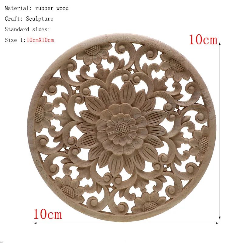 Vintage Floral carved wood applique for Furniture, Frames and Doors