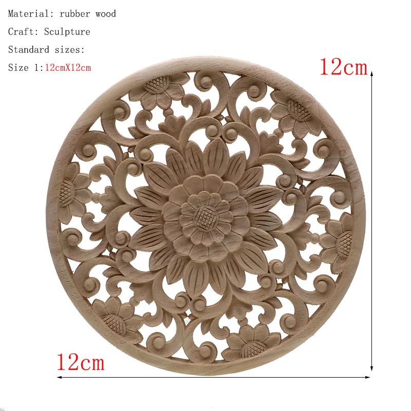 Vintage Floral carved wood applique for Furniture, Frames and Doors