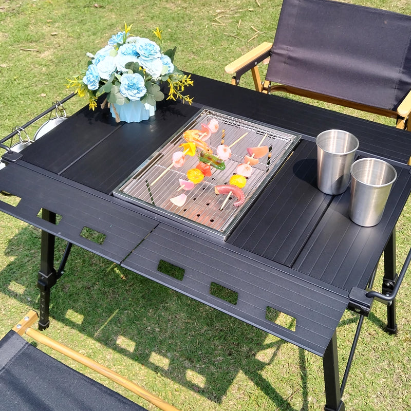 BBQ Grill Folding Camping Stove Stainless Steel Outdoor Barbecue Grill