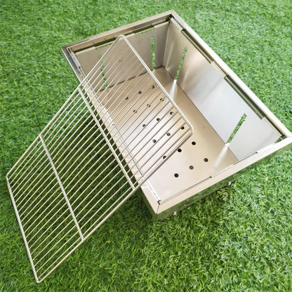 BBQ Grill Folding Camping Stove Stainless Steel Outdoor Barbecue Grill