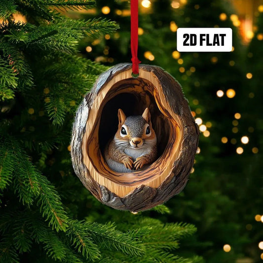 Cute Woodland Animal Acrylic Christmas Ornaments