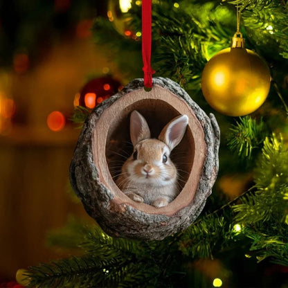 Cute Woodland Animal Acrylic Christmas Ornaments