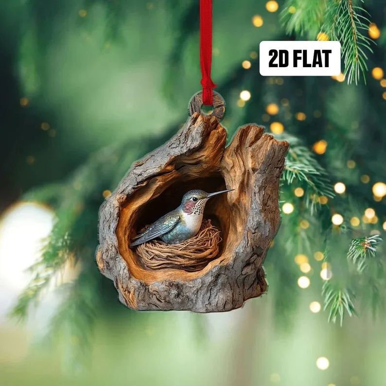 Cute Woodland Animal Acrylic Christmas Ornaments