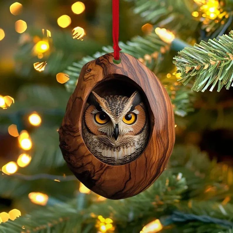 Cute Woodland Animal Acrylic Christmas Ornaments