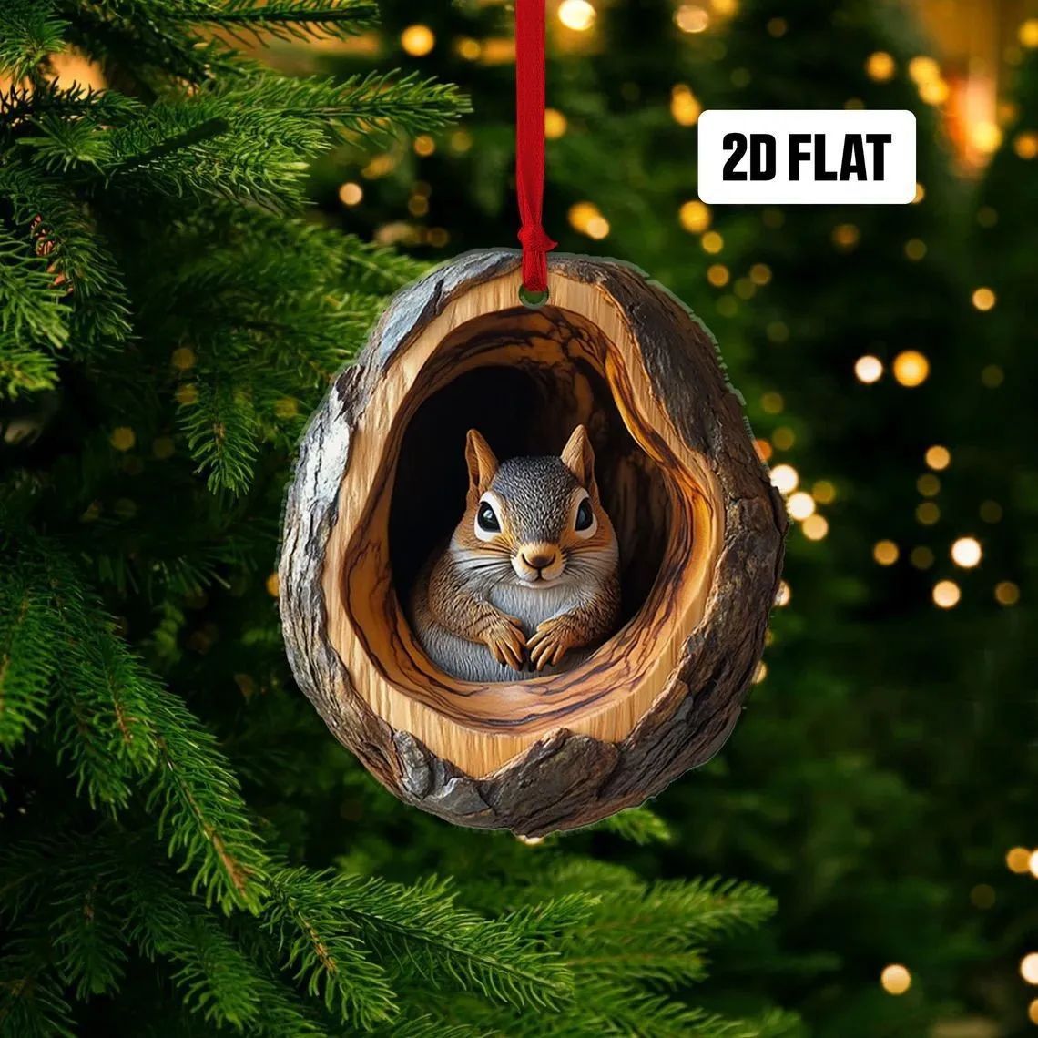 Cute Woodland Animal Acrylic Christmas Ornaments