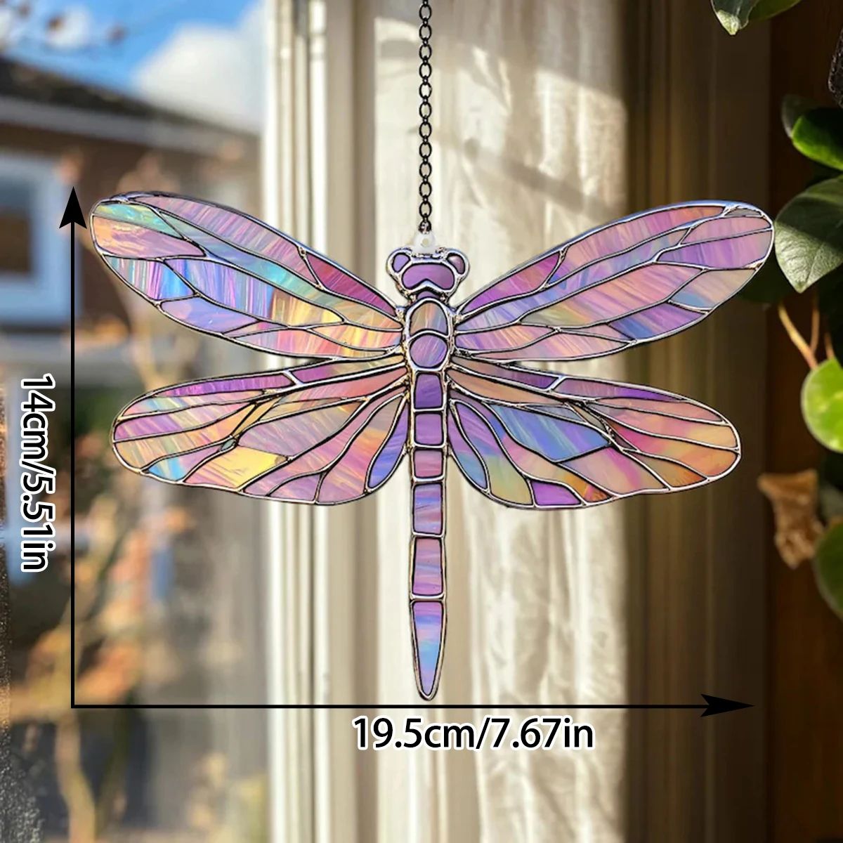 Colorful Acrylic Dragonfly Suncatcher Decor