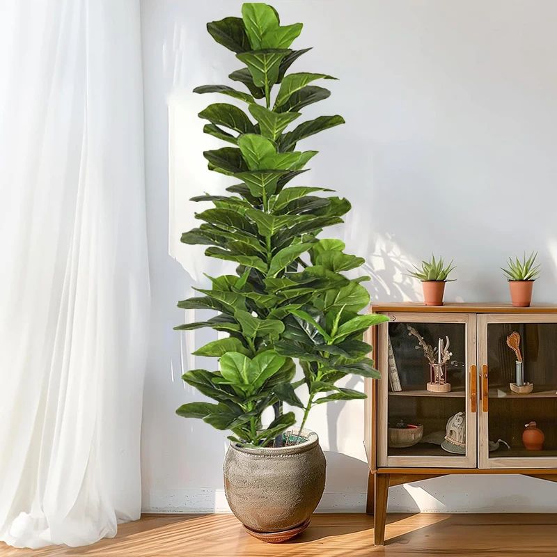 150cm Artificial Fiddle Leaf Fig Tree – Realistic Faux Ficus Lyrata Indoor Plant for Modern Home Decor