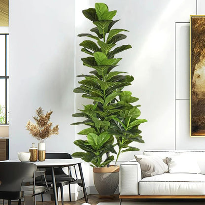 150cm Artificial Fiddle Leaf Fig Tree – Realistic Faux Ficus Lyrata Indoor Plant for Modern Home Decor