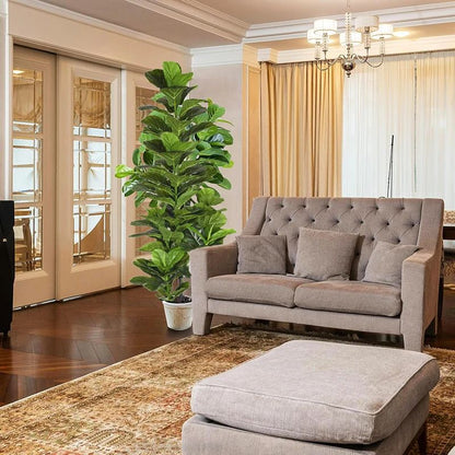 150cm Artificial Fiddle Leaf Fig Tree – Realistic Faux Ficus Lyrata Indoor Plant for Modern Home Decor