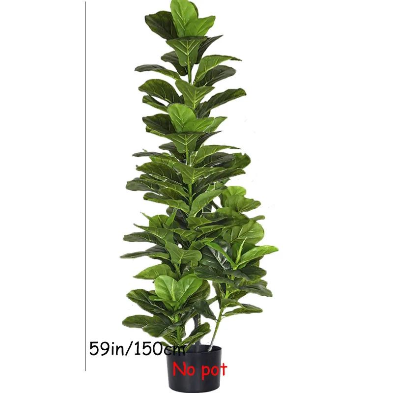 150cm Artificial Fiddle Leaf Fig Tree – Realistic Faux Ficus Lyrata Indoor Plant for Modern Home Decor