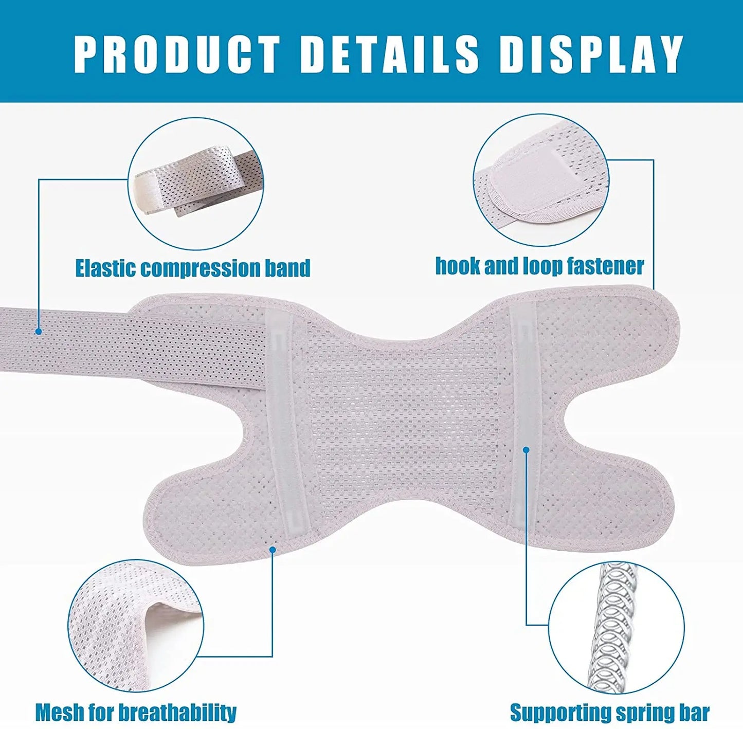 Breathable Knee Brace with Side Stabilizers for Meniscus Tear and Arthritis Support