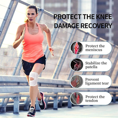 Breathable Knee Brace with Side Stabilizers for Meniscus Tear and Arthritis Support