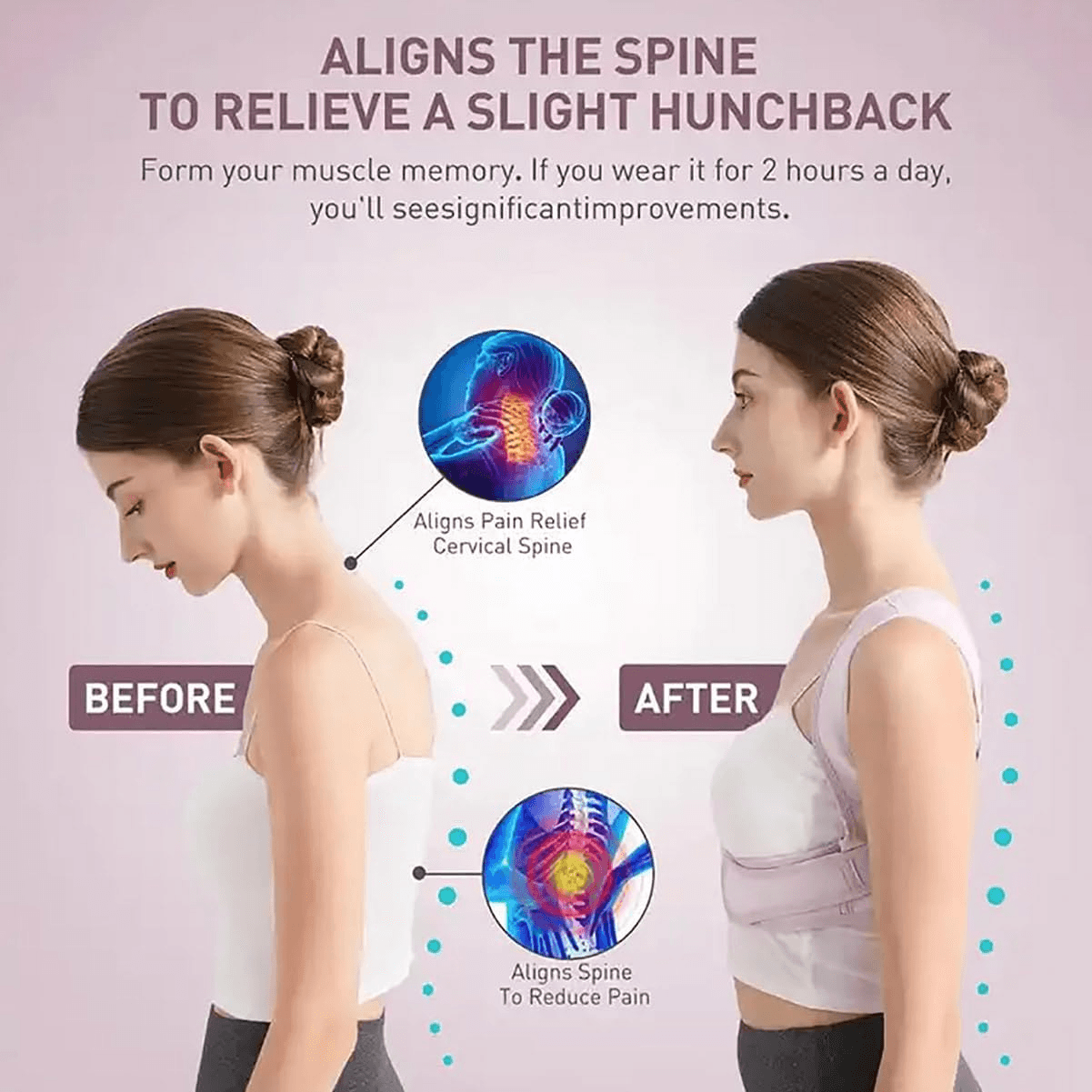 Breathable Posture Corrector Back Brace Adjustable Upper Back Support