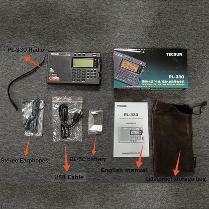 Full Band Portable Radio Receiver with High Sensitivity Multi-Functional and Compact