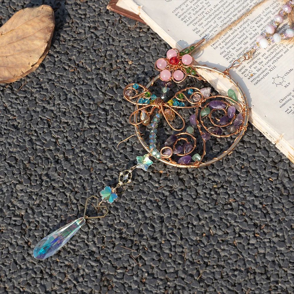 Crystal Suncatcher Wind Chime with Rainbow Prism Light Catcher